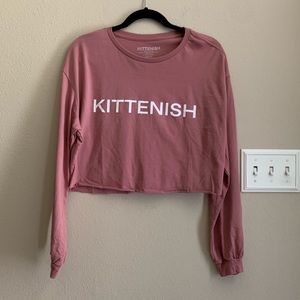 Kittenish | Mauve Long Sleeve Crop